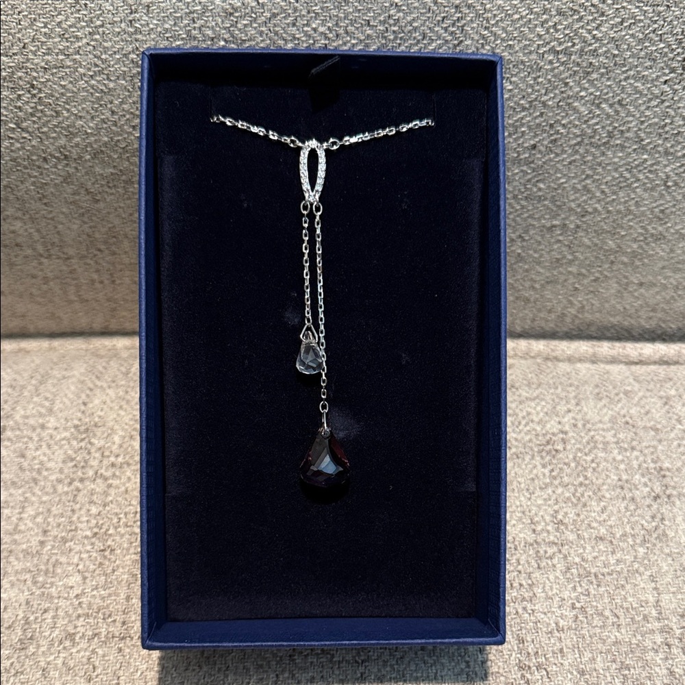 Swarovski Crystal Necklace- Lunar Amethyst